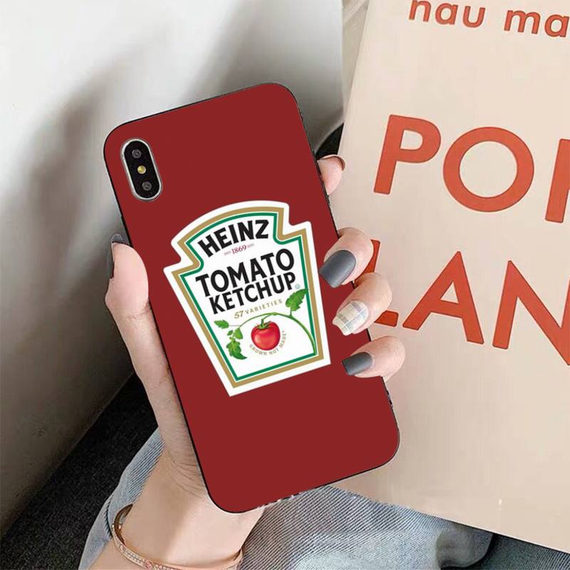 MaiYaCa Cute Ins Heinz Tomato Ketchup Mustard Phone Cases for iPhone 11 12 Pro XS MAX 8 7 6 6S Plus X 5S SE 2020 XR Cover