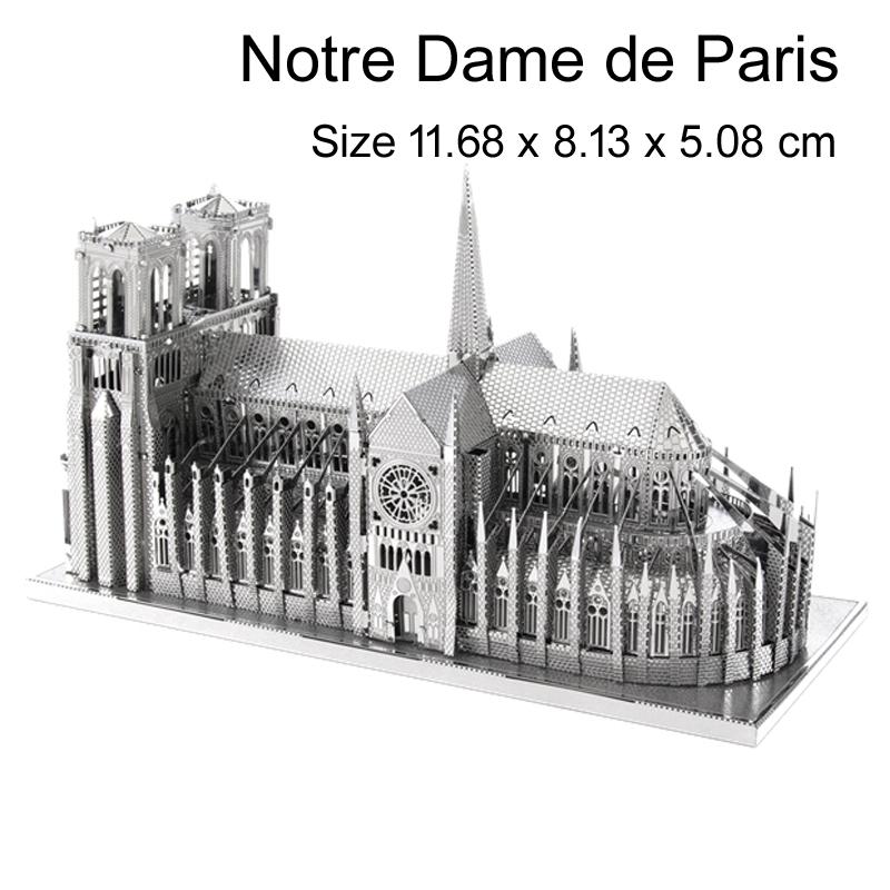 World Architecture Ii 3D Metal Puzzle Model Diy Laser Cut Jigsaw Model For Adult Kid Educational Toys Desktop Decoration