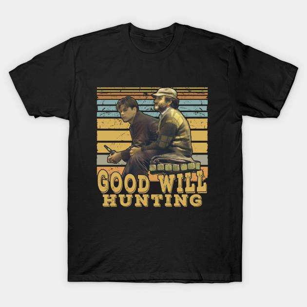 

Men Black Print T-shirt Good Will Hunting Classic No-Cut Transfer Paper Print Cotton Tshirt XL чёрный