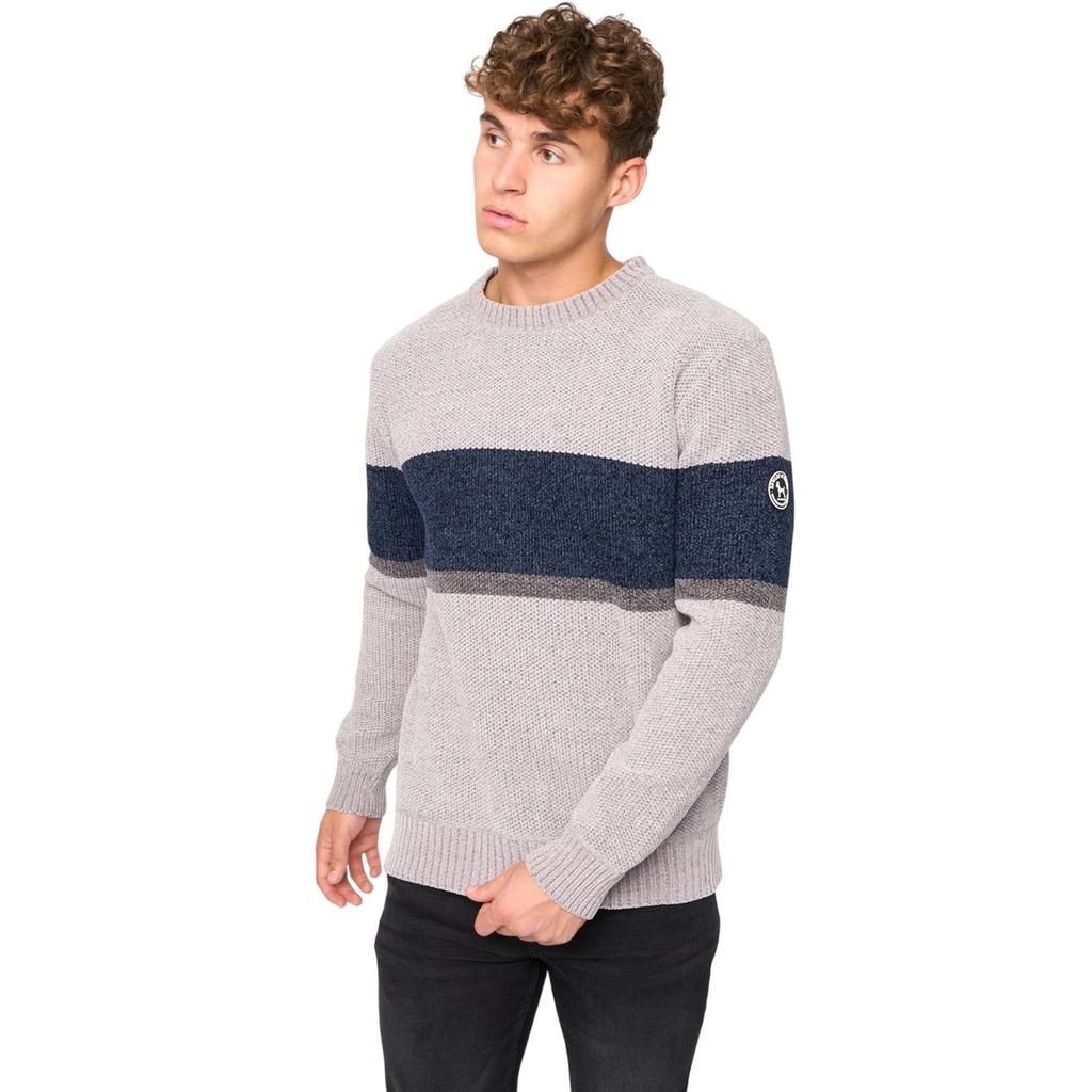 Bewley & Ritch Mens Kirkman Knitted Crew Neck Sweatshirt