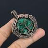 Tree Of Life Emerald Pendant, 999 Copper Wire Wrapped Pendant Gemstone Jewelry, Handmade Pendant Amazing Jewelry, Gift For Her