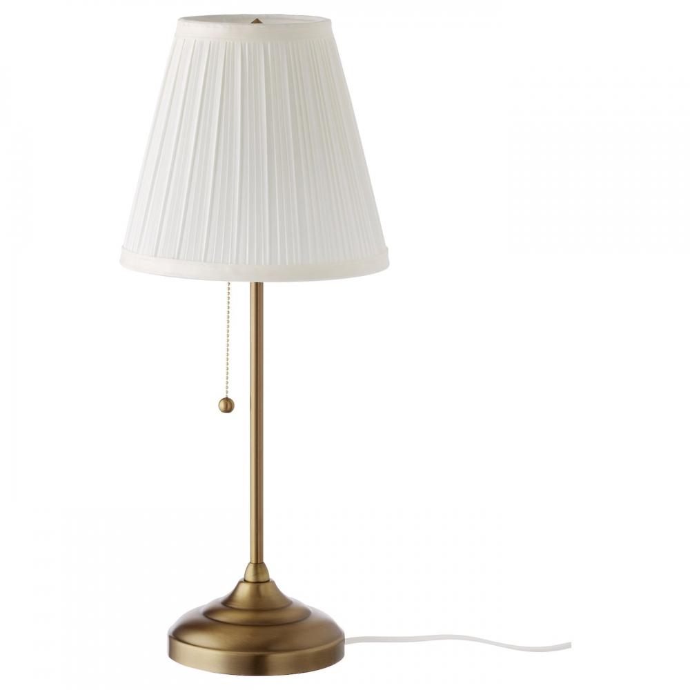 

IKEA RSTID table lamp brass white