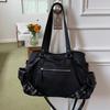Vintage Women Shoulder Bag PU Leather Rivet Crossbody Bag High Capacity Female Messenger Bags