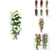 Exquisite 90cm Artificial Flower Garland With Colorful Silk Roses And Vibrant Ivy For Wall Decoration