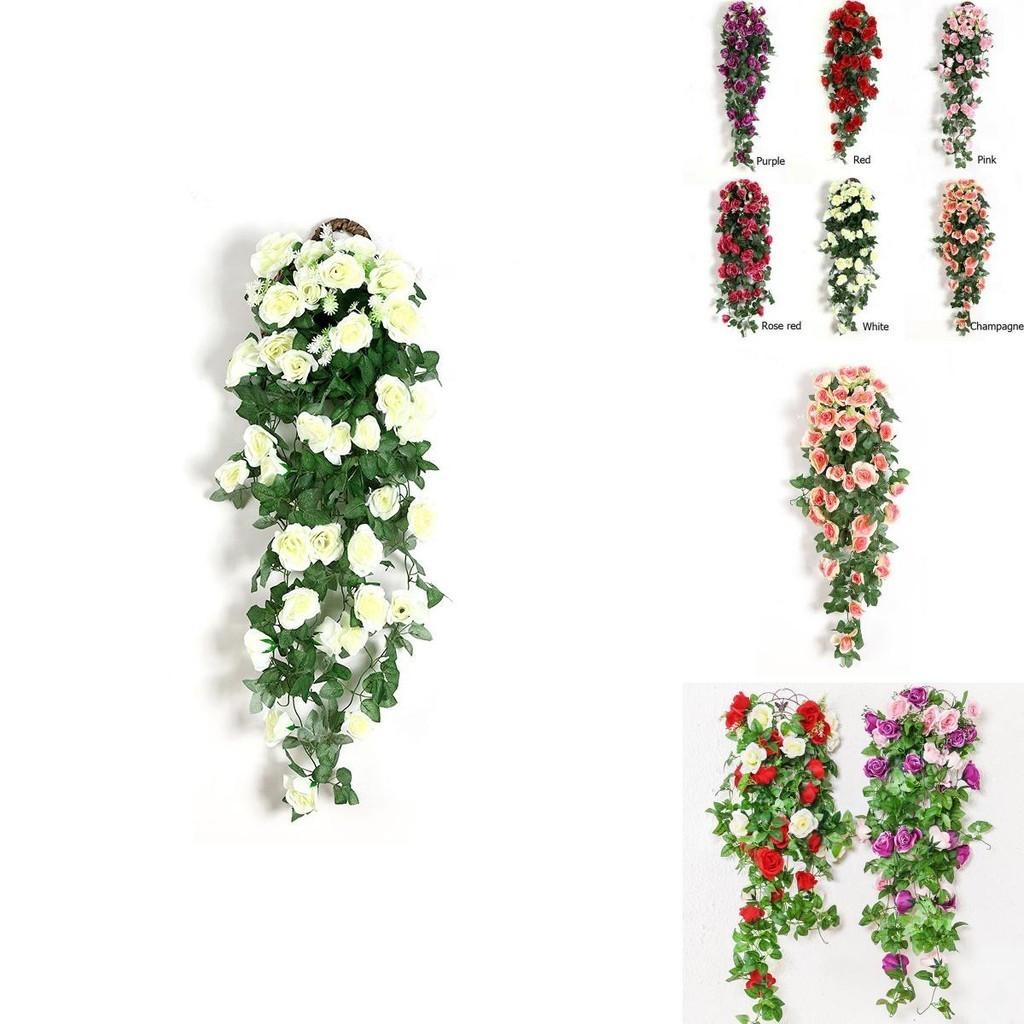 Exquisite 90cm Artificial Flower Garland With Colorful Silk Roses And Vibrant Ivy For Wall Decoration