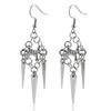 Gothic long fringed rivet pendant, ear hanging earrings, trendy thorn earrings