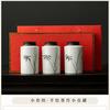 Ceramic Portable Small Tea Can Pure Hand Painted Bamboo Pu'er Tea Broken Silver Tea Packaging Sealed Tea Can Green Tea