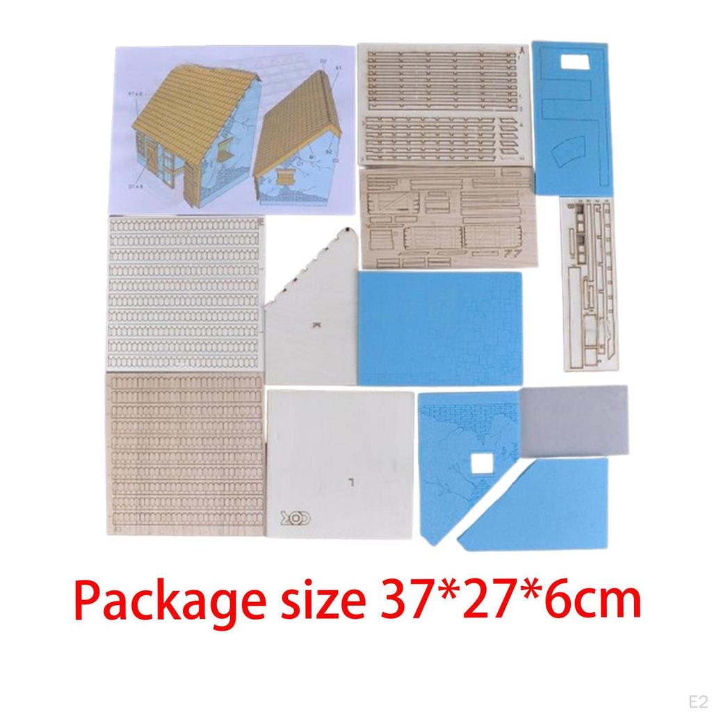 1/35 European House Building Kits 3D Puzzles Unpainted Architecture Assembly Craft