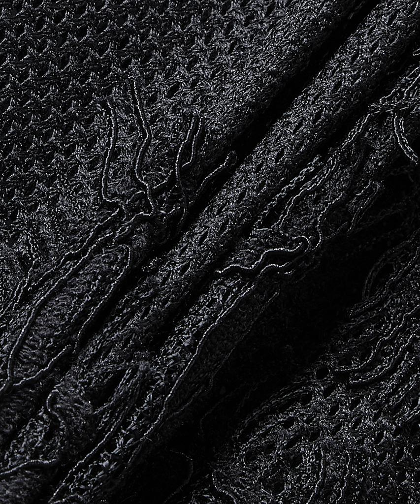 Mejongseupesyeol Shadow Stripe Lace Pants - Black / 21261465308Blk