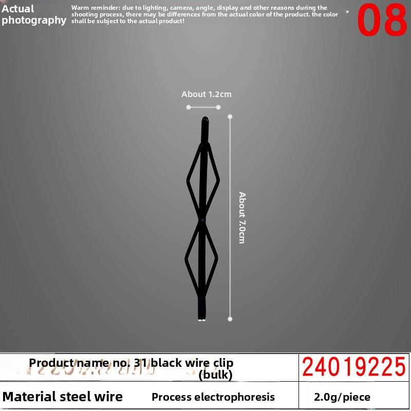 Thickened Square BB Clips Water Drop Clips Metal HeadwearHair Accessories BangsBlack Hair Clips