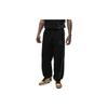 X PSG Collaboration Paris Saint-Germain Drawstring Logo Print Loose Mid-Rise Tie Waist Fleece Knit Sweatpants Men Bottoms Black DZ2949-010