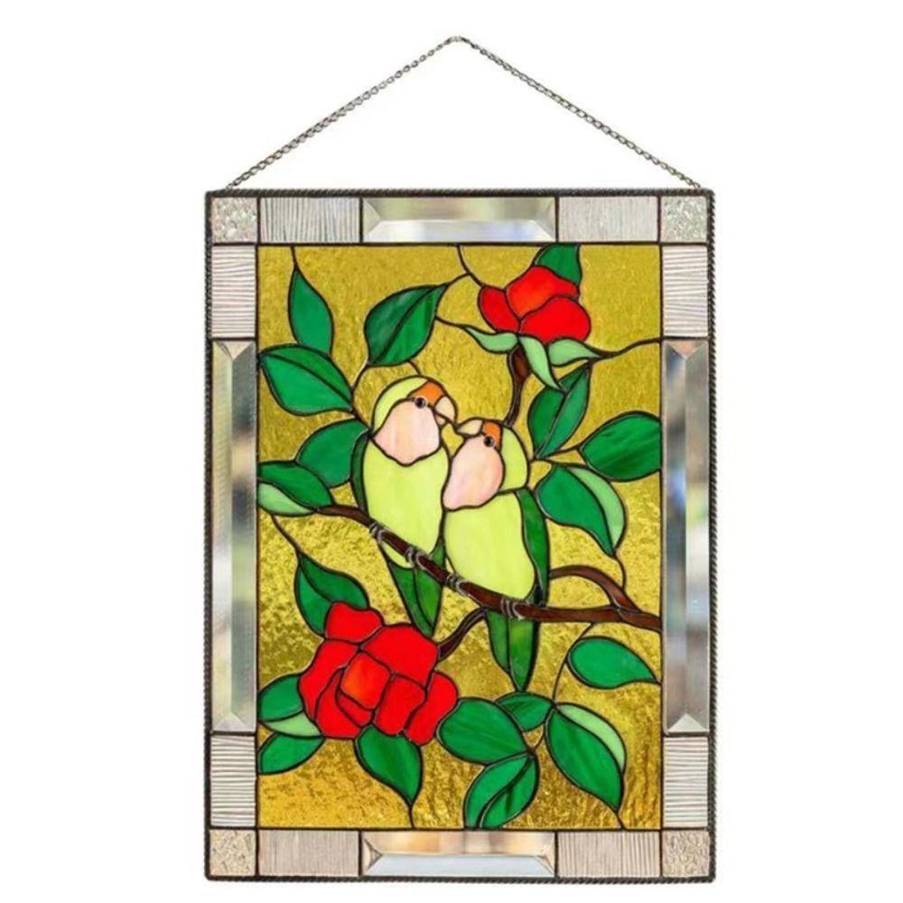 BOXCASA Acchiappasole In Vetro Colorato Con Colibrì – Decorazione Da Finestra Fatta A Mano – Regalo Per Amanti Uccelli, Mamma, Nonna