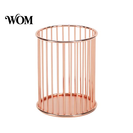 Nordic Style Pen Holder Metal Holder, Desk Organizer for Makeup Brushes, Open Frame Stand Anti-Rust Multifunctional Storage Basket Pencils Office