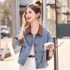 Retro Color Block Denim Patchwork Jacket - High-End Petite Style for Spring/Autumn 2026
