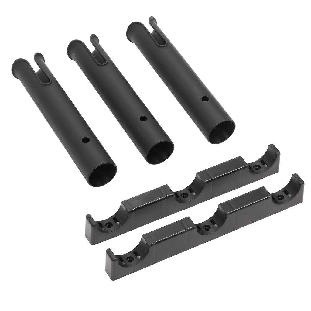 Kunststoff 3-Rohr Rutenhalter Rack Freihändig Tragbarer Angelrutenhalter mit Zubehör zum Angeln