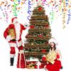2/50M Christmas Tinsel Garlands Decoration Bar Tops Red Green Wreath Xmas Tree Ornaments Party Home Staircase Decor Pendant Prop