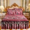 High Quality Thicken Fine Short Plush Quilted Bed Skirt King Queen Size Warm Velvet Bedspread No Pillowcase