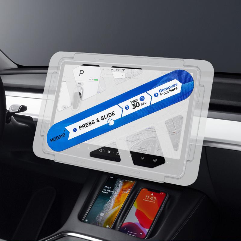 For Tesla Model 3 Y Car Navigation Screen Protector Center Control Screen Glass Film Tempered Glass Anti Scratch Protection Film