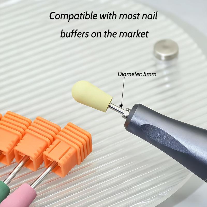 Nail Art Silicone Grinding Head Safe And Fast Sanding Polishing Nail Drill Bit Electric Grinder Rotary Burr Head Cuticle