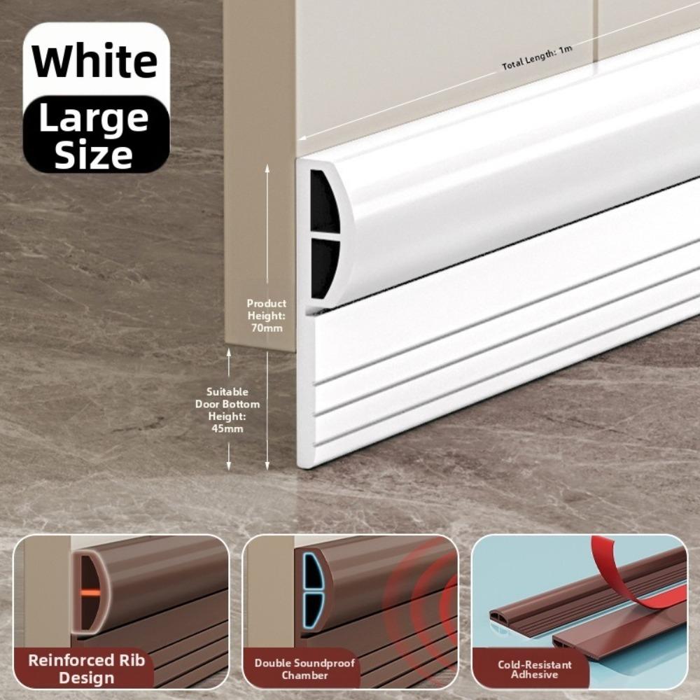 Self Adhesive Door Bottom Seal TPE Door Sweep Flexible Gap Filler  Indoor Use