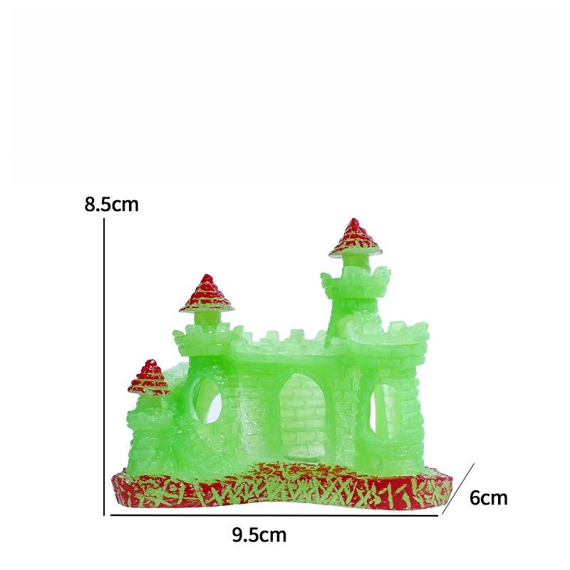 1Pcs Landscaping Resin Rockery Aquarium Rockery Home Craft Creative Castle Shape Fish Tank Ornaments Decoration