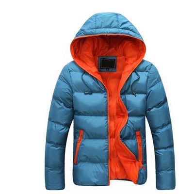 Lässige Daunenjacke für Herren mit Kappe, dicker, warmer Wintermantel mit Kapuze, Übergröße