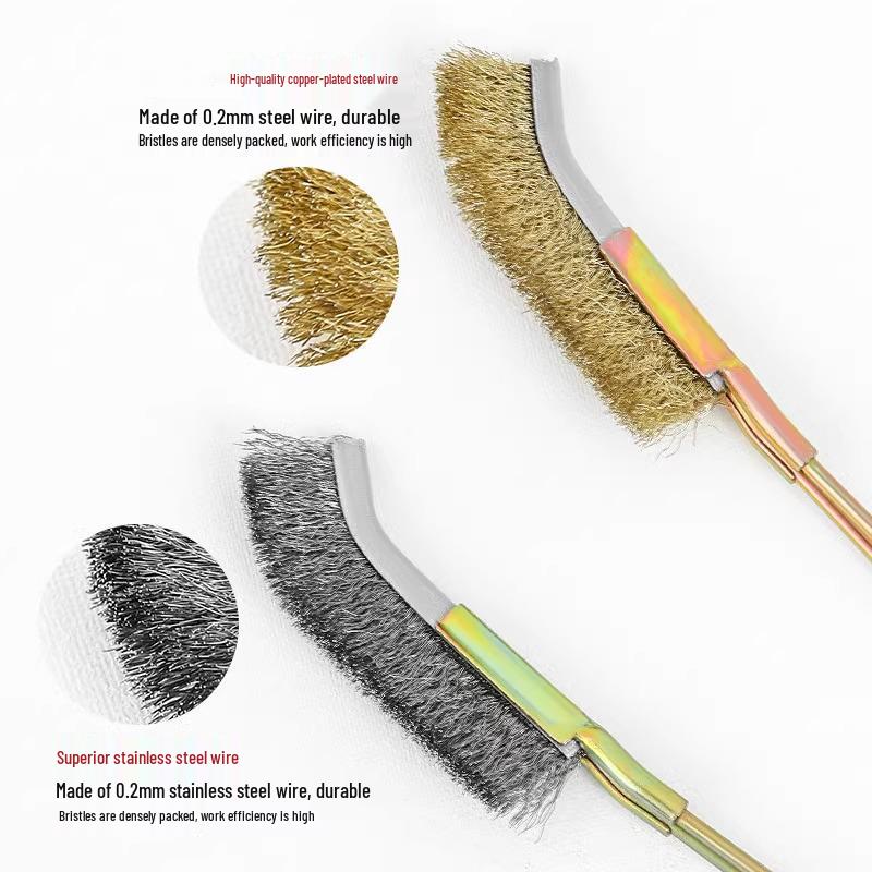 Steel Wire Cleaning Brush with Handle for Grill and Kitchen Rust Removal