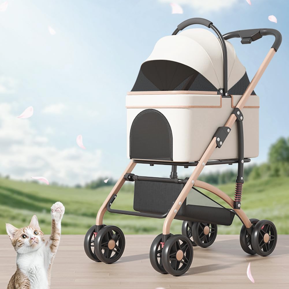 

JZOOOZ Раздельная тележка для домашних животных для собак Легкая с 4 поворотными передними и задними колесами Легкая в и Подходящая для нескольких Идеально подходит для прогулок и ухода (Размер