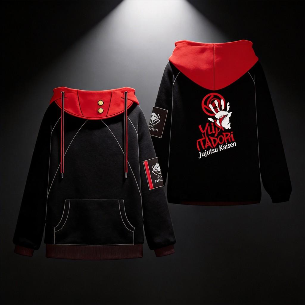 Jujutsu Kaisen Itadori Yuji Hoodie With Printed Design For Casual Wear And Cosplay