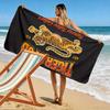 Giant Beach Towel with Tiger Head Tattoo Art Print, Quick Dry Microfiber, Soft Absorbent, for Beach Pool Cool Style Gift