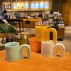 Mug Ceramic Cup Creative Large Handle Rainbow Drink Water Drink Coffee Cup