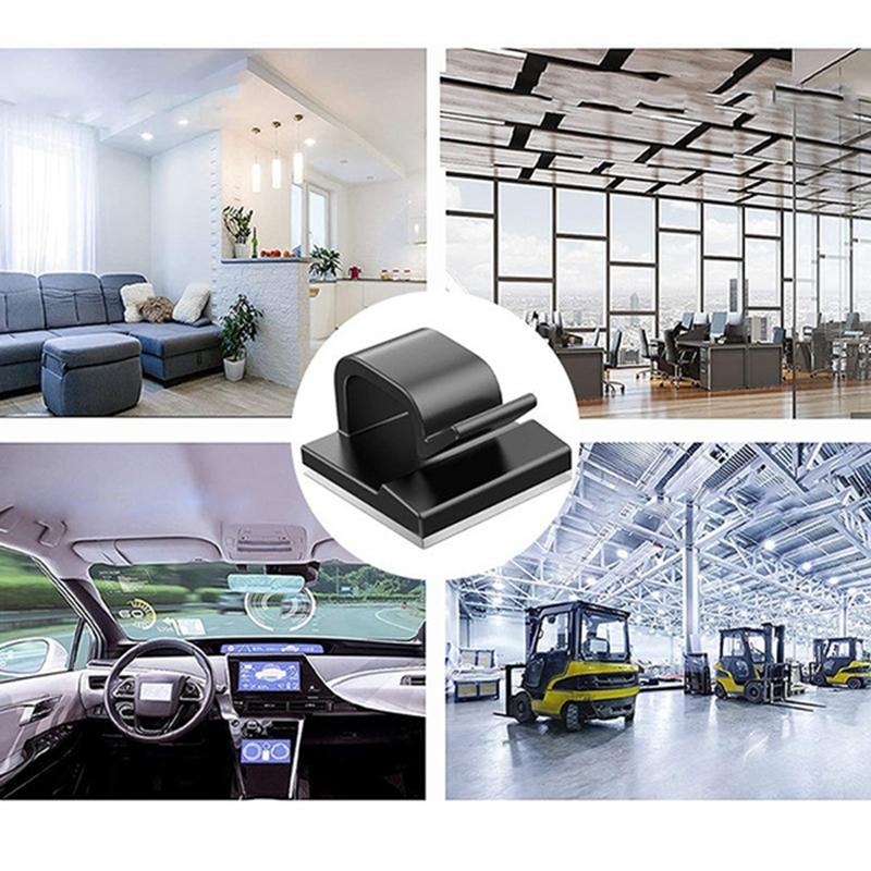 20/40 Pcs Self-adhesiv Cable Clips Wire Clips Cable Wire Management Wire Cable Holder Clamps for Car Office and Home
