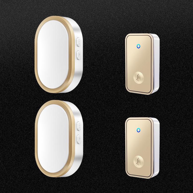 Kajias Long-Range Waterproof Wireless Doorbell, Battery-Free, Self-Powered for Home Use золотой