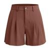 Damen Reißverschlusstasche Falten Casual Shorts 2026