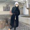 2024 Eco-Friendly Mink Fur Long Coat with Stand-Up Collar - Plus Size & Fashionable