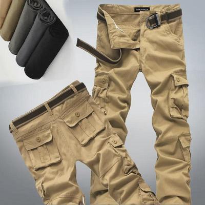 Men's Loose-Fit Multi-Pocket Cargo Pants - Spring/Autumn Casual Workwear