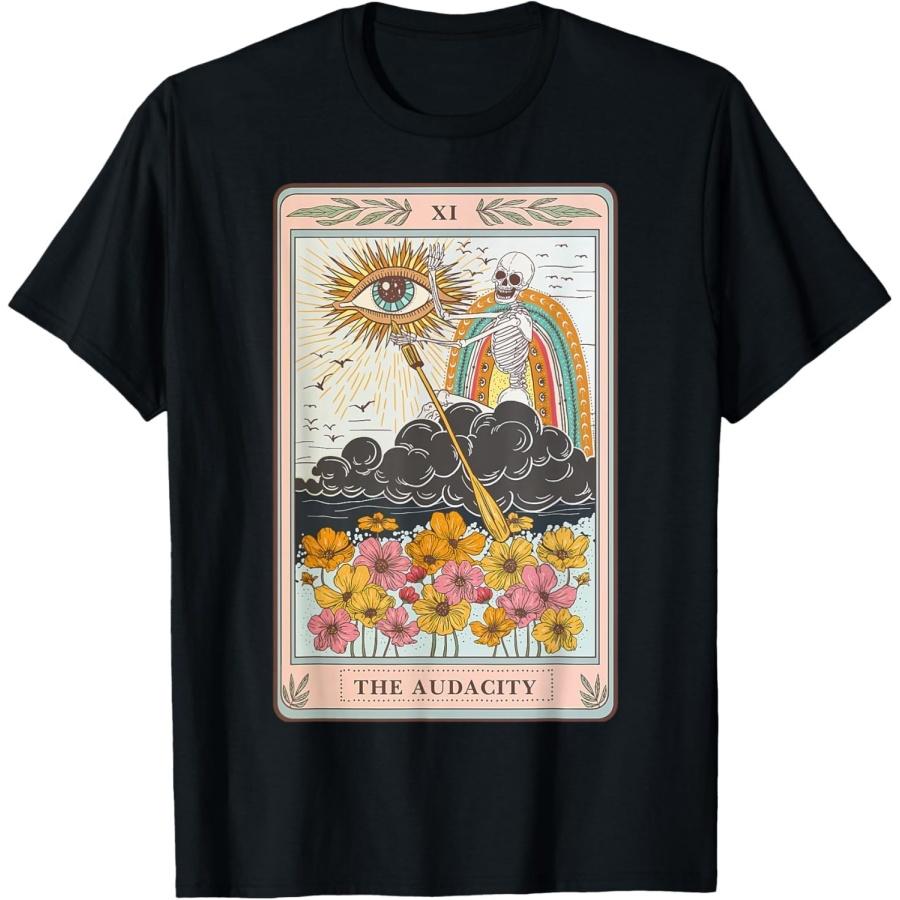

NeotoBatAO Retro Skeleton Riding Cloud The Audacity Tarot Card Rainbow T-Shirt XXXXXL різнокольоровий