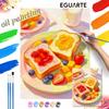 Oil Painting Digital Painting Kit Handmade Diy Painting Breakfast Toast Strawberry Blueberry Fruit Home Decoration Painting