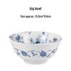 Mino Ware Hand-Painted Blue and White Ceramic Bowl - Japanese Embossed Tableware for Sushi and Soup.