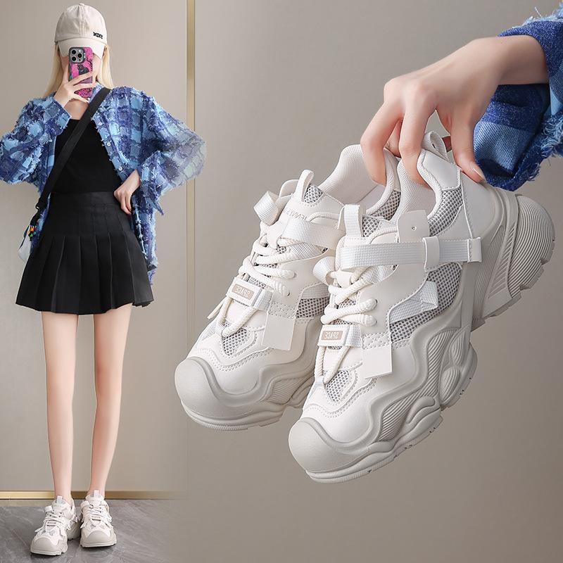 2025 autumn new Korean version breathable dad shoes women ins student casual shoes platform running shoes women CGA681