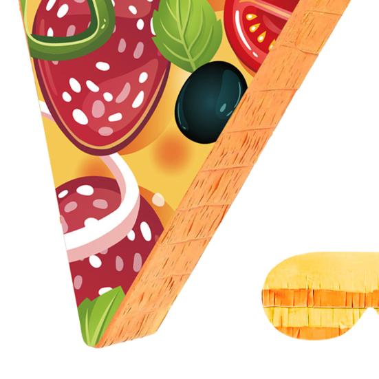 Pizza Pinata Food Themed Birthday Party Decoration with Stick Confetti And Blindfold for Summer Mexican Party Supplies