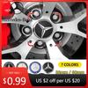 Xzpyk10 Car Sticker 75mm Car Wheel Center Hub Emblem Sticker for Mercedes Benz W203 W204 W205 W209 W210 W211 W212 W176 W166 W163 W221 De