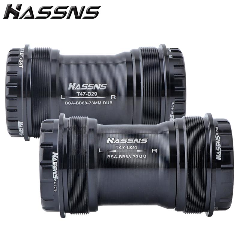 HASSNS T47 Bottom Bracket BSA Mtb Central Movement DUB Bicycle Hollowtech Central Movement Mountain Bike Ceramics BB 68-73MM
