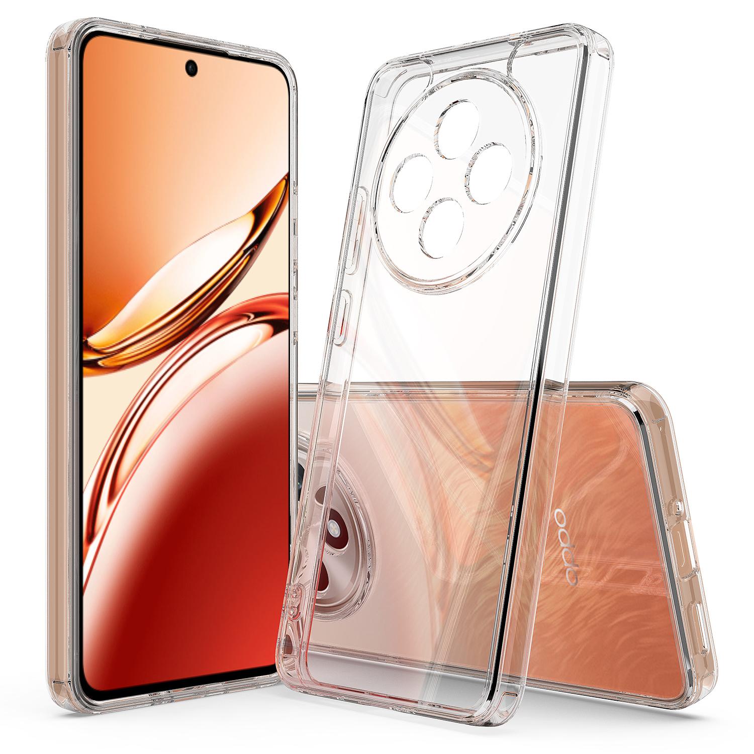 

For Oppo Reno12 FS 5G/Oppo F27 5G/Oppo Reno12 F 5G Clear Phone Case TPU+Acrylic Shockproof Phone Back Cover Clear