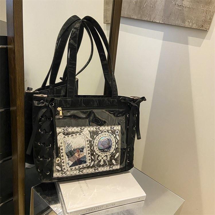 Tie Bow Itabag Large Capacity Single Shoulder Underarm Bag Cartoon Women Gift