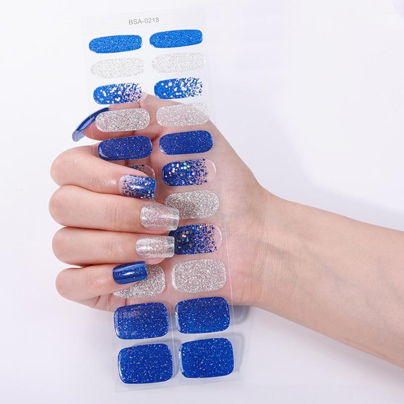 Easy Application Gel Nail Wraps Full Cover Manicure No Nail Lamp Needed Home Manicure Essential for Home Use