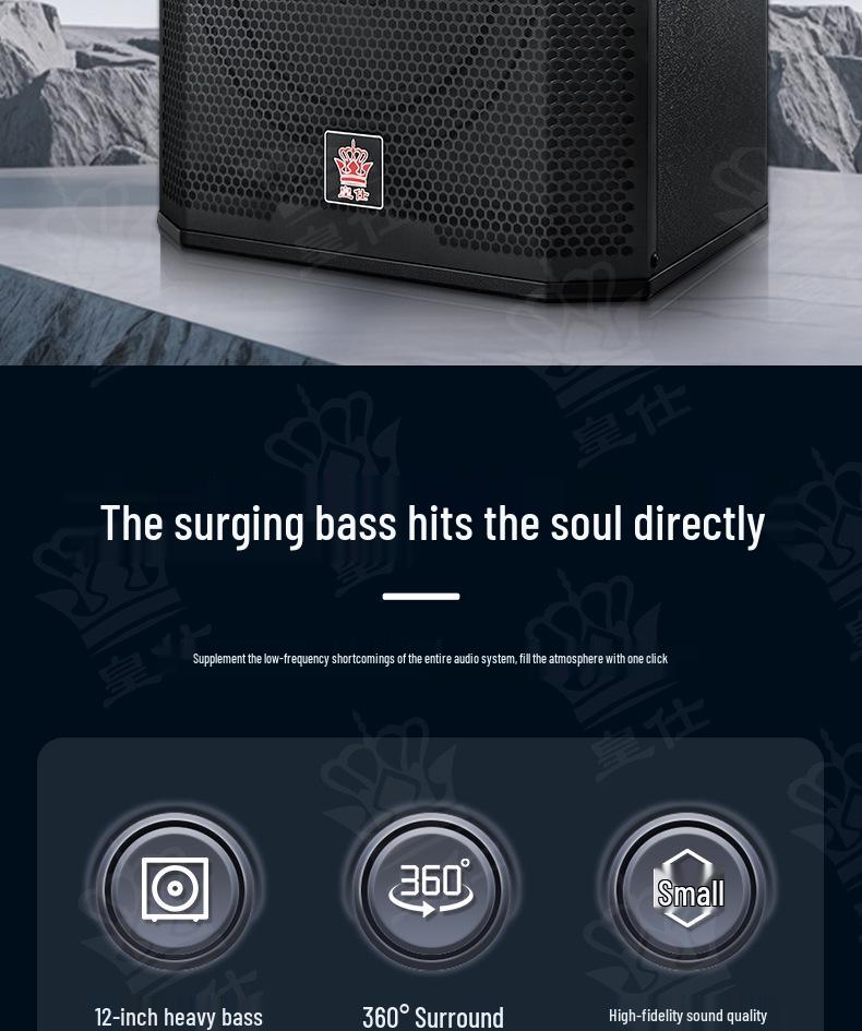 Huangshi Dual 12" High-Power Active Professional Stage Subwoofer with Super Bass