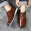 Fashion Men's Business Leather Shoes Brand Casual Dress Shoes Fashion Office Shoe Lace Up Oxford Flats New Sneakers Casual Leather Shoes