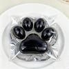 (Hefengcl)Oversized Transparent Black Cat Paw Tpr Squishy, Fast Rebound, Novelty Party & Holiday Gifts