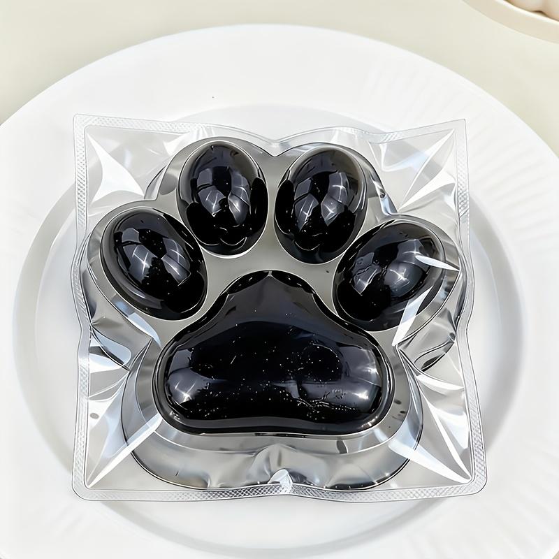 (Hefengcl)Oversized Transparent Black Cat Paw Tpr Squishy, Fast Rebound, Novelty Party & Holiday Gifts